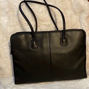 Coach Vintage Black Leather Tote Bag 7303 Authentic!